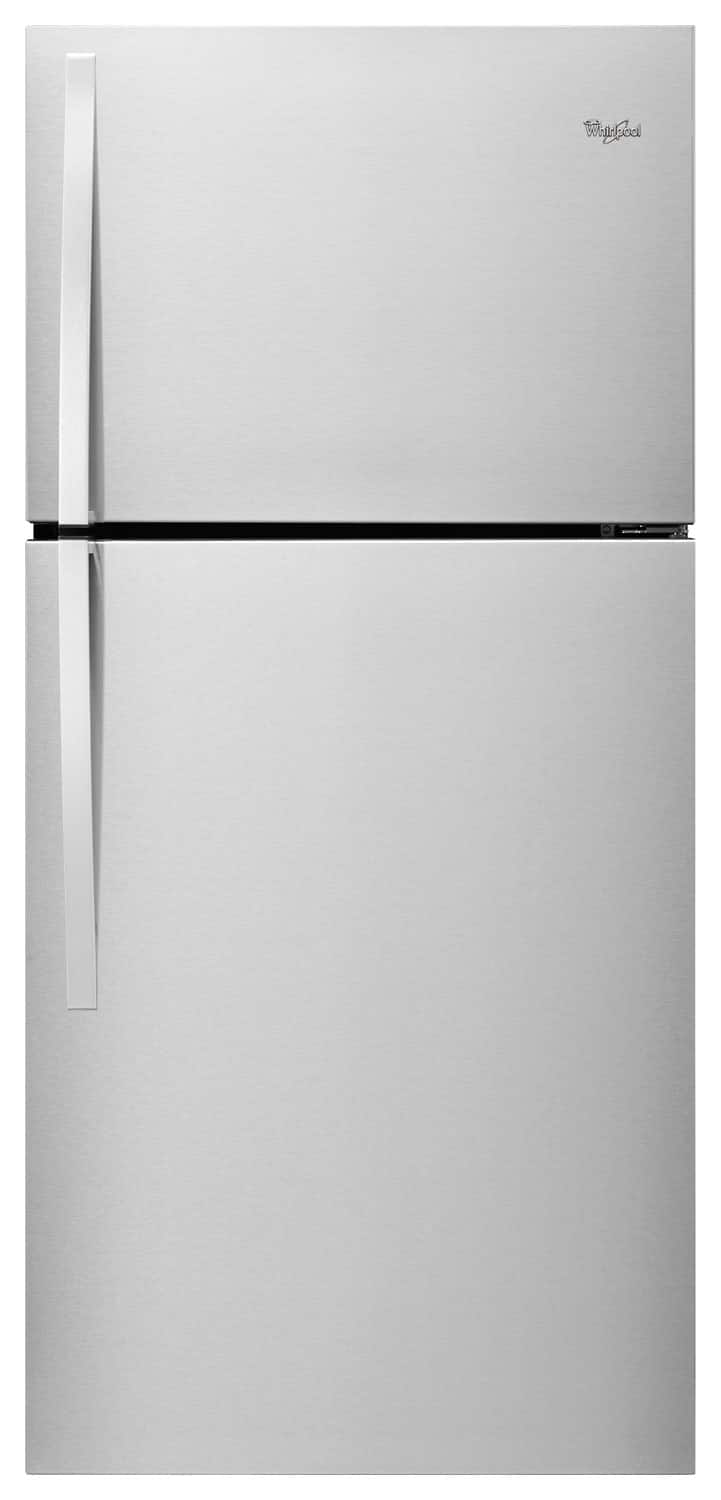 Whirlpool - 19.2 Cu. Ft. Top-Freezer Refrigerator - Monochromatic Stainless Steel - Front_Zoom