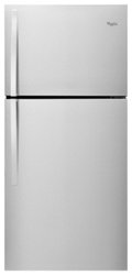 Whirlpool - 19.2 Cu. Ft. Top-Freezer Refrigerator - Monochromatic Stainless Steel - Front_Zoom