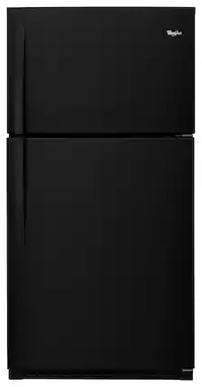 Front. Whirlpool - 21.3 Cu. Ft. Top-Freezer Refrigerator - Black.