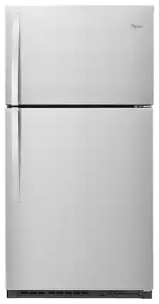 Front. Whirlpool - 21.3 Cu. Ft. Top-Freezer Refrigerator - Monochromatic Stainless Steel.