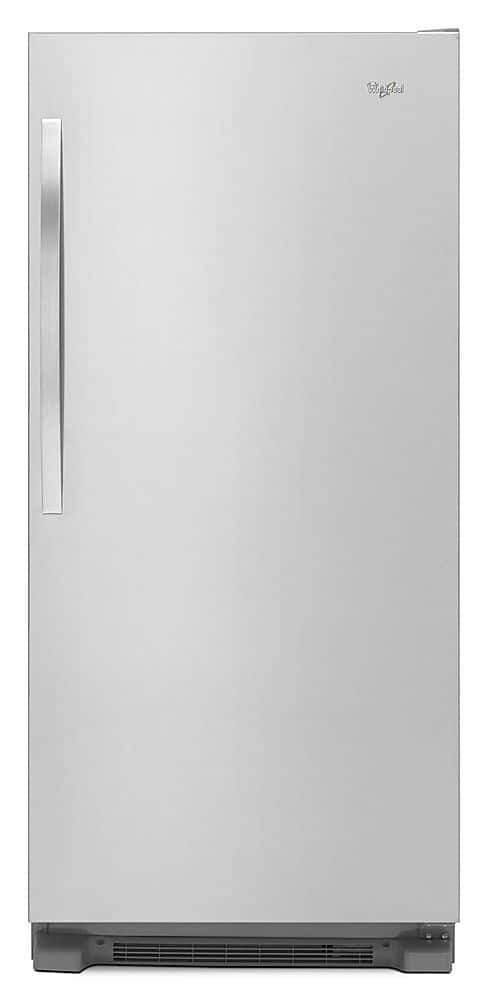 Front. Whirlpool - SideKicks 17.7 Cu. Ft. Refrigerator - Monochromatic Stainless Steel.