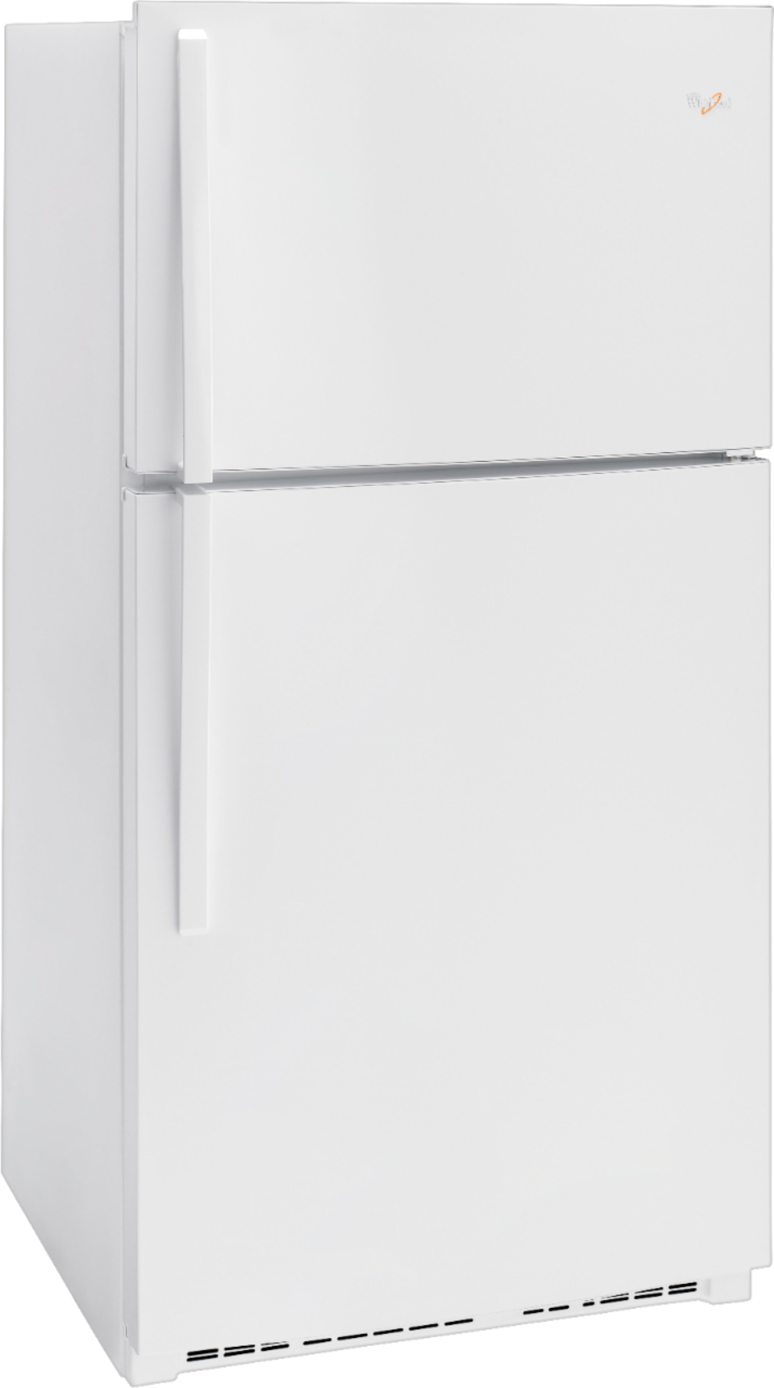 Angle View: Whirlpool - 21.3 Cu. Ft. Top-Freezer Refrigerator - Monochromatic Stainless Steel