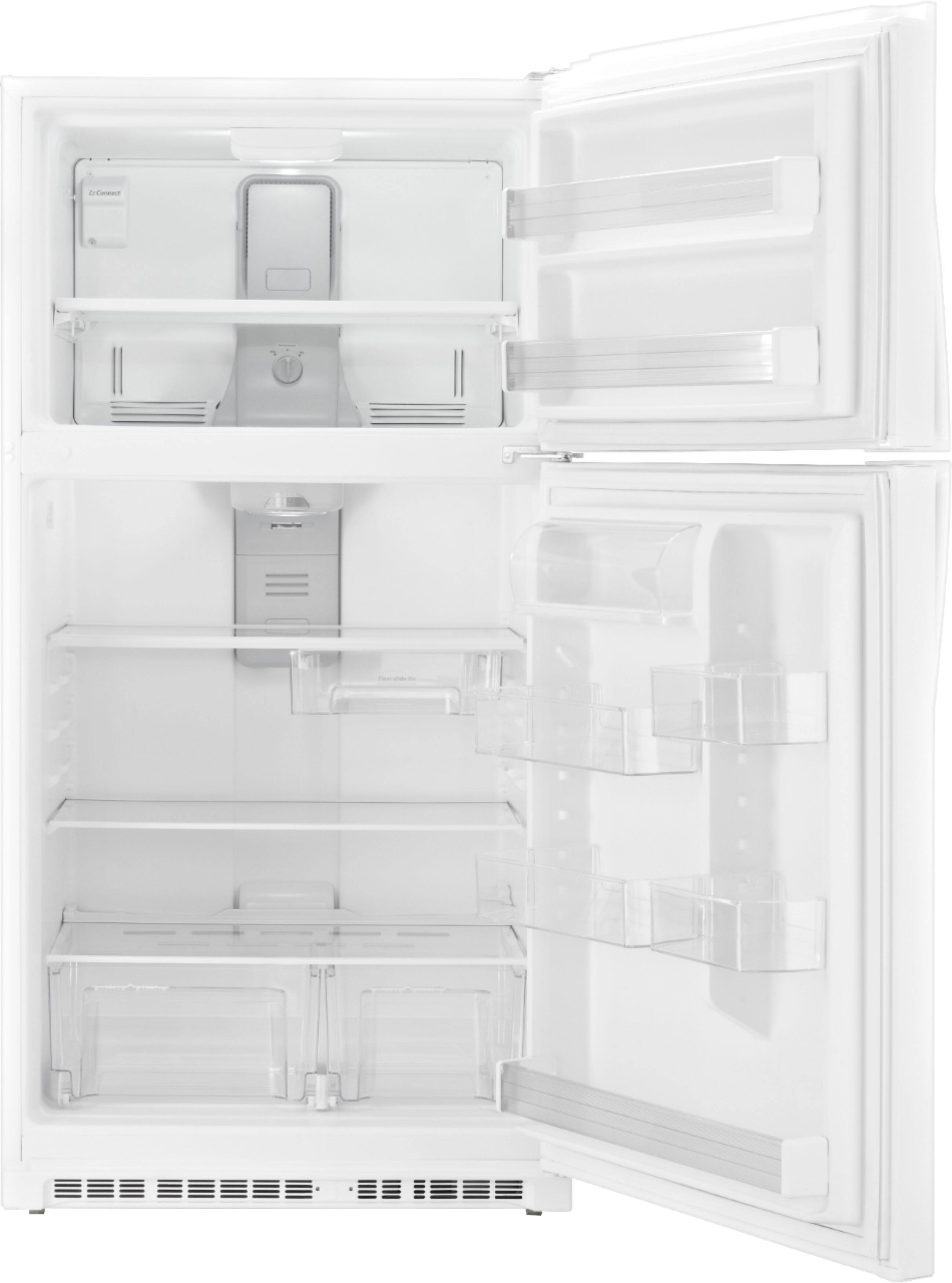Alt View 2. Whirlpool - 21.3 Cu. Ft. Top-Freezer Refrigerator - White.
