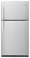 Whirlpool - 21.3 Cu. Ft. Top-Freezer Refrigerator - Monochromatic stainless steel - Front_Zoom