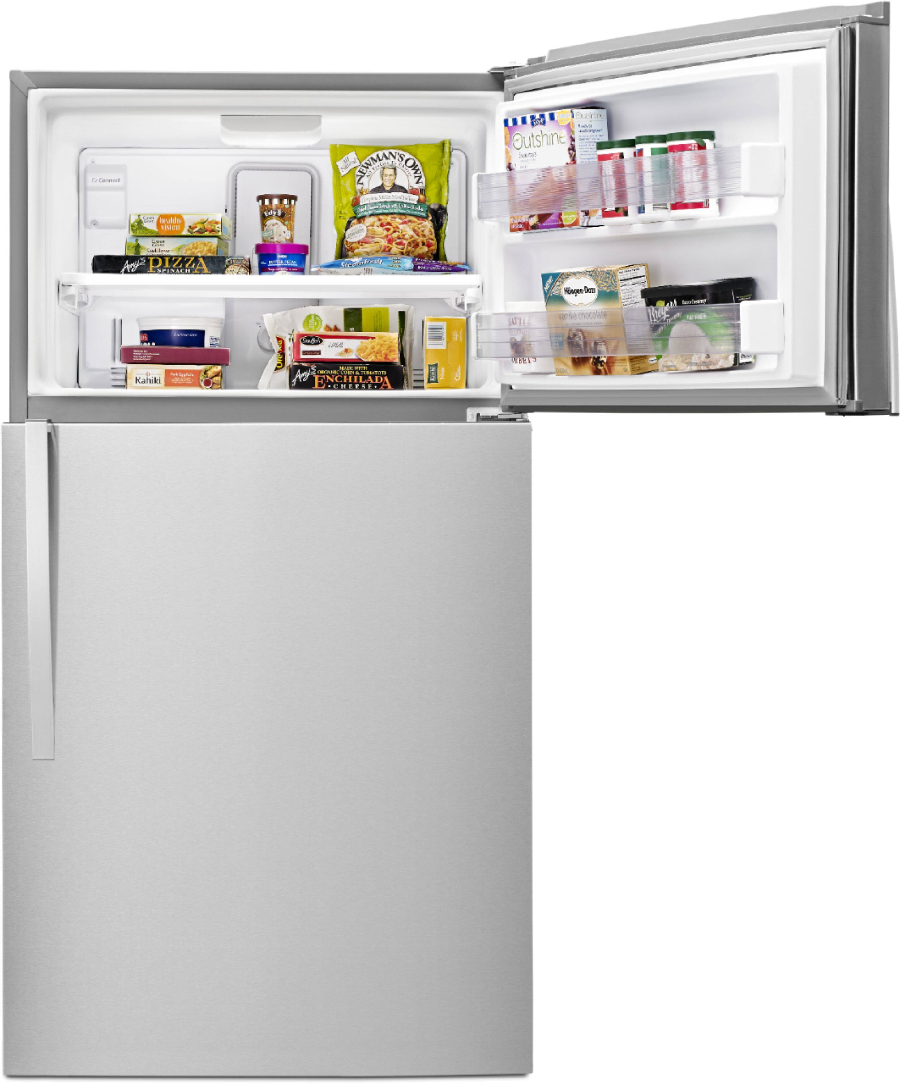 Alt View 11. Whirlpool - 21.3 Cu. Ft. Top-Freezer Refrigerator - Monochromatic Stainless Steel.