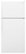 Front. Whirlpool - 14.3 Cu. Ft. Top-Freezer Refrigerator - White.