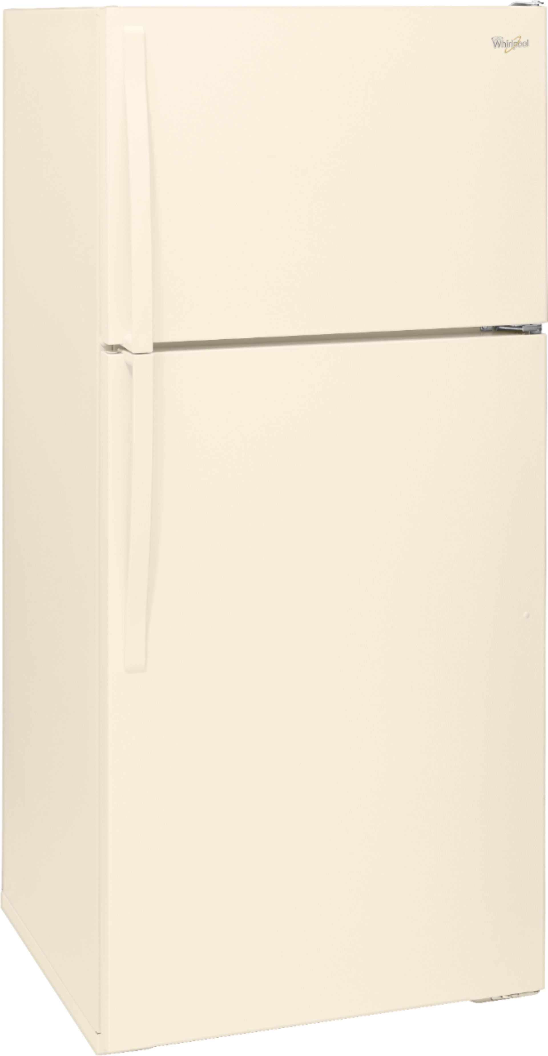 Angle View: Whirlpool - 14.3 Cu. Ft. Top-Freezer Refrigerator - Biscuit