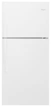 Front. Whirlpool - 19.2 Cu. Ft. Top-Freezer Refrigerator - White.