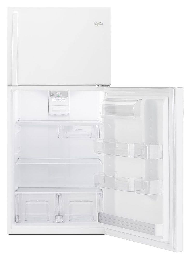 Alt View 3. Whirlpool - 19.2 Cu. Ft. Top-Freezer Refrigerator - White.