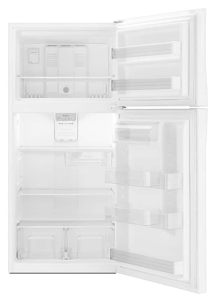 Alt View 4. Whirlpool - 19.2 Cu. Ft. Top-Freezer Refrigerator - White.
