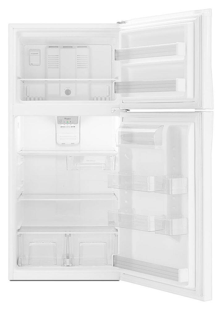 Alt View 4. Whirlpool - 19.2 Cu. Ft. Top-Freezer Refrigerator - White.