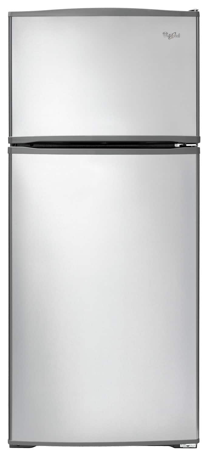 Whirlpool - 16.0 Cu. Ft. Top-Freezer Refrigerator - Monochromatic Stainless Steel - Front_Zoom