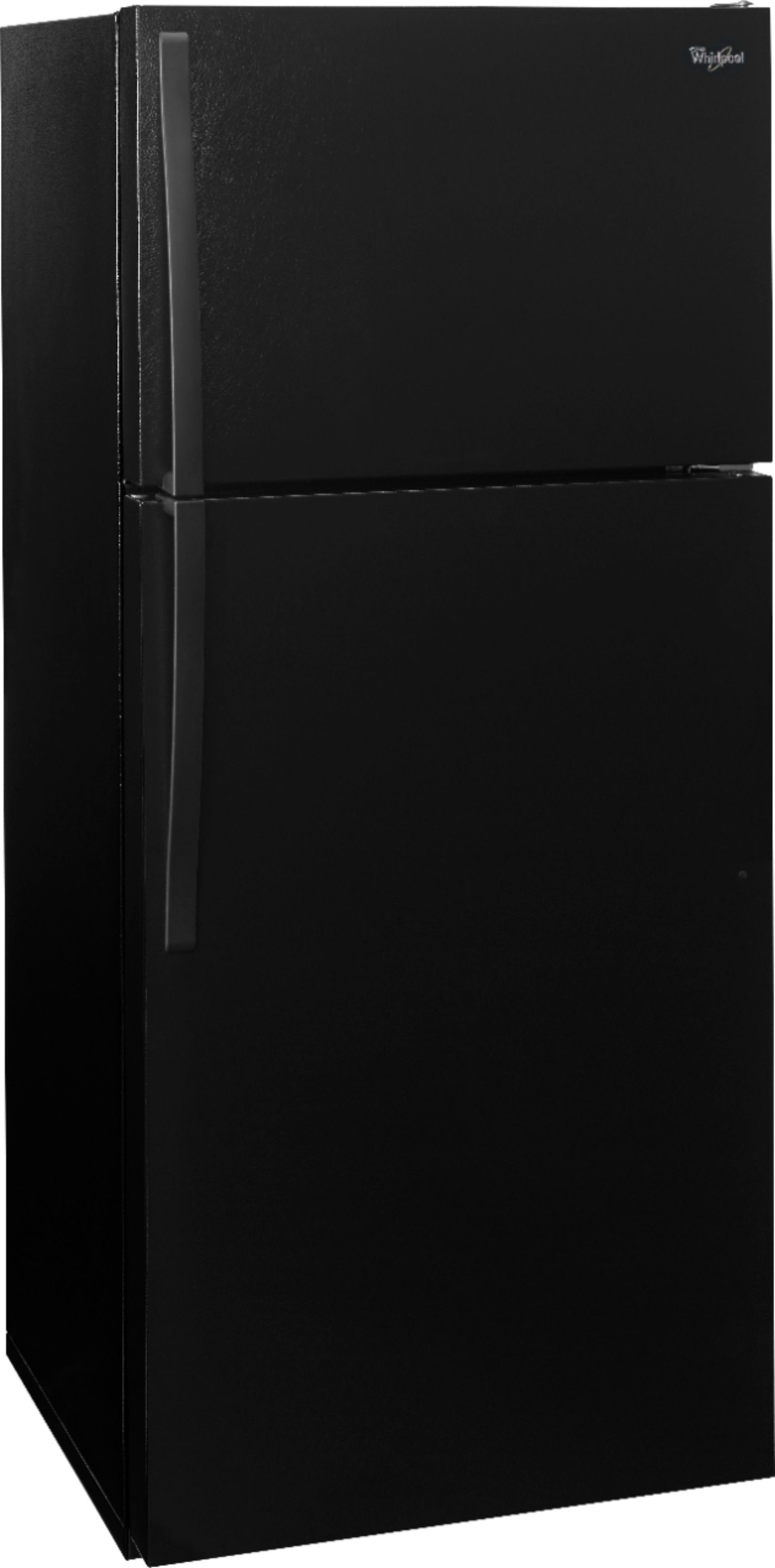 Angle View: Whirlpool - 14.3 Cu. Ft. Top-Freezer Refrigerator - Black