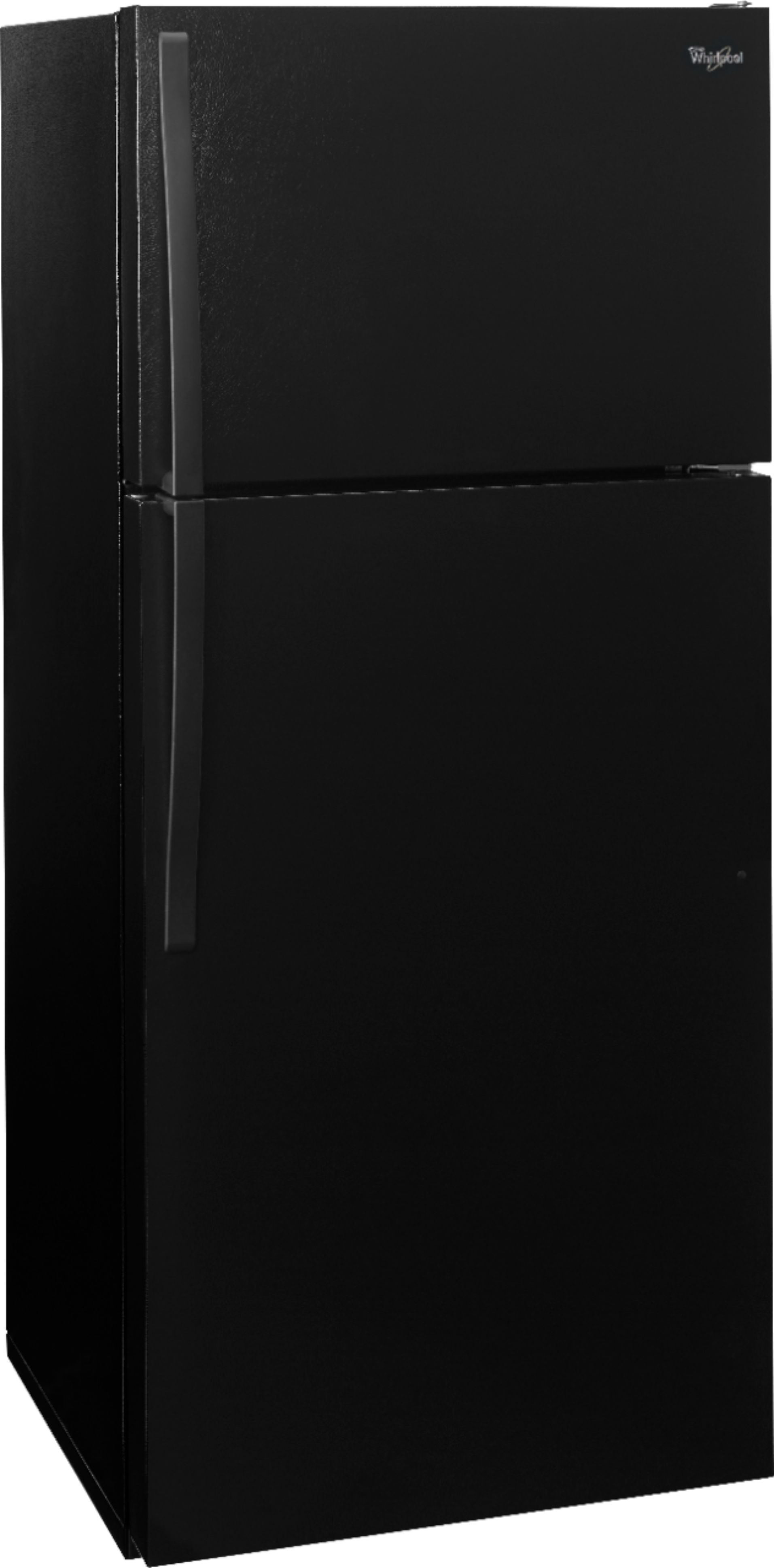 Angle View: GE - 17.5 Cu. Ft. Top-Freezer Refrigerator - Silver