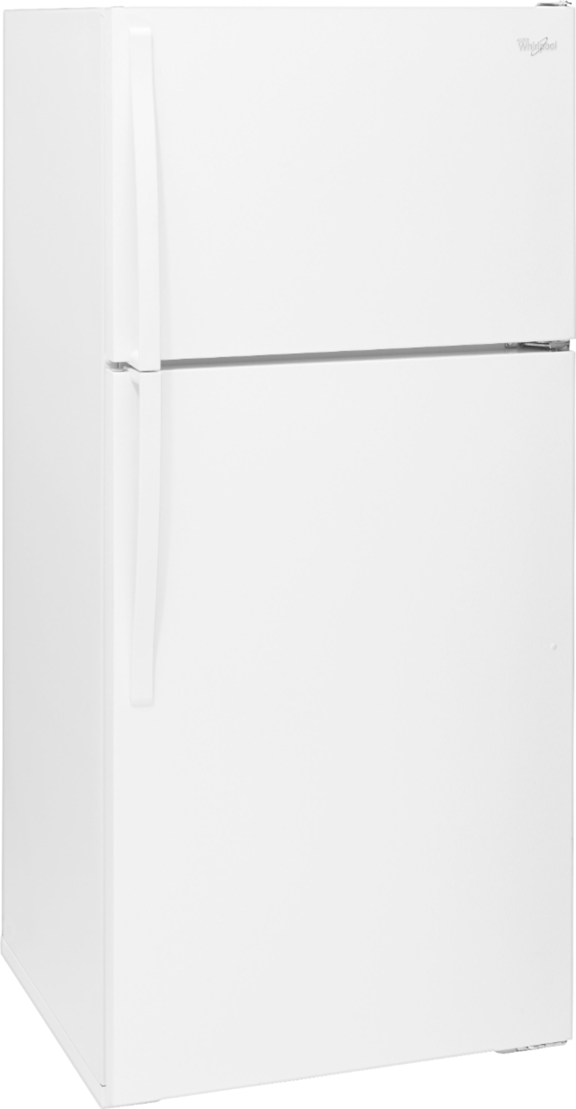 Angle View: Whirlpool - 14.3 Cu. Ft. Top-Freezer Refrigerator - White