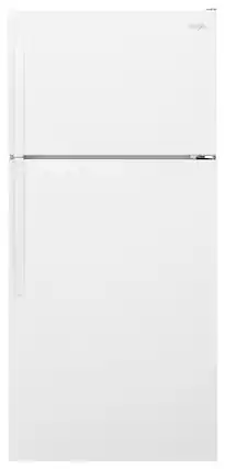 Front. Whirlpool - 14.3 Cu. Ft. Top-Freezer Refrigerator - White.