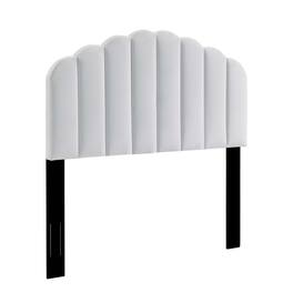 Veronique Performance Velvet Twin Headboard by Modway - White
