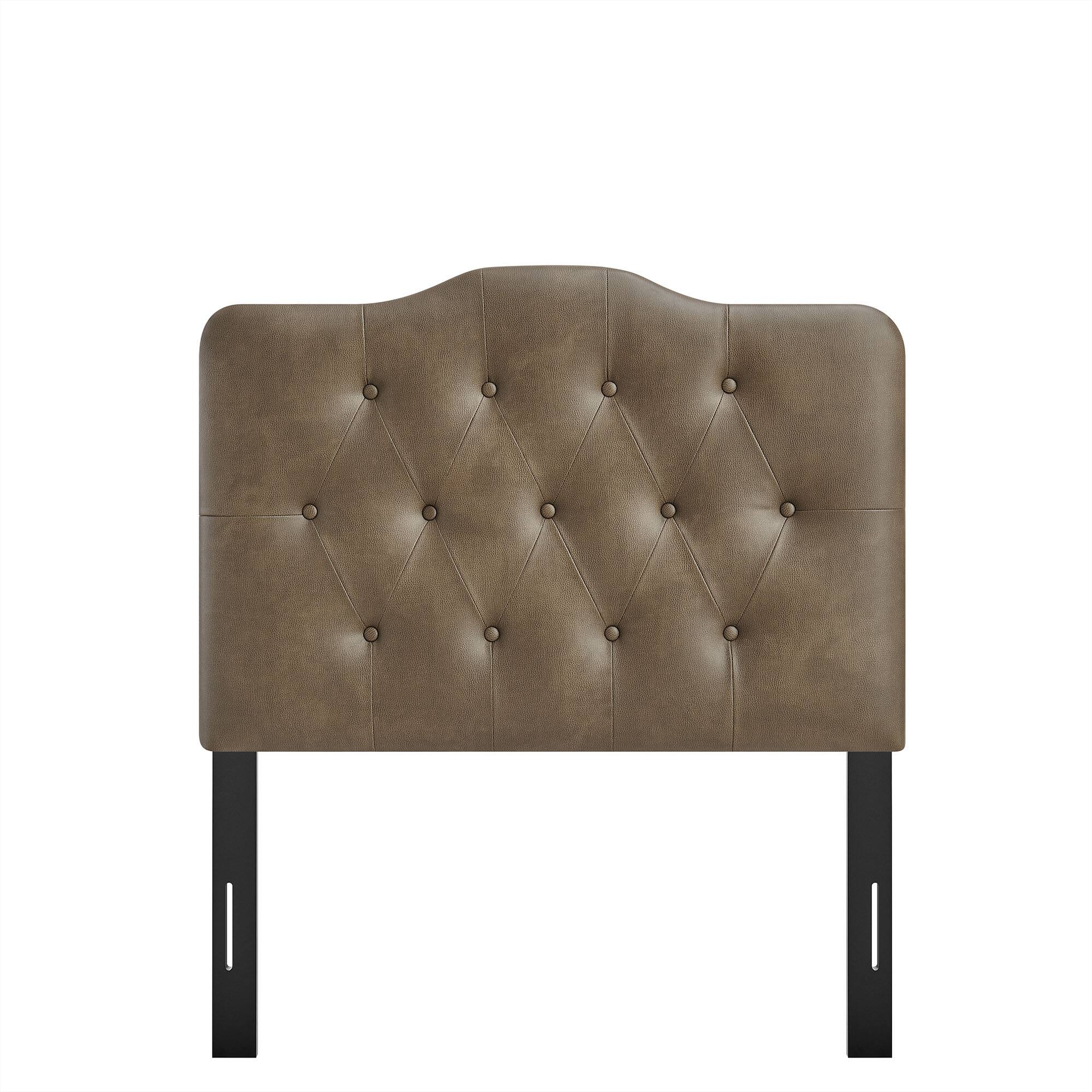 Alt View 3. Modway - Annabel Faux Leather Queen Headboard by Modway - Mushroom.