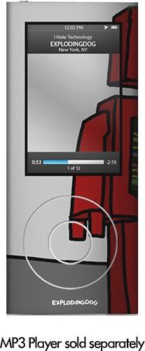 Front Standard. MusicSkins - Explodingdog I Hate Technology Skin for 5th-Generation Apple® iPod® nano.