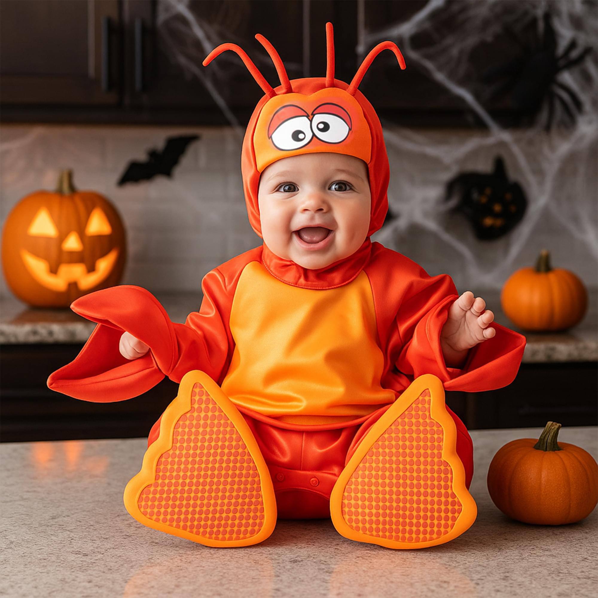 Alt View 3. InCharacter - Baby Loveable Lobster Costume Medium - Multi-Colored.