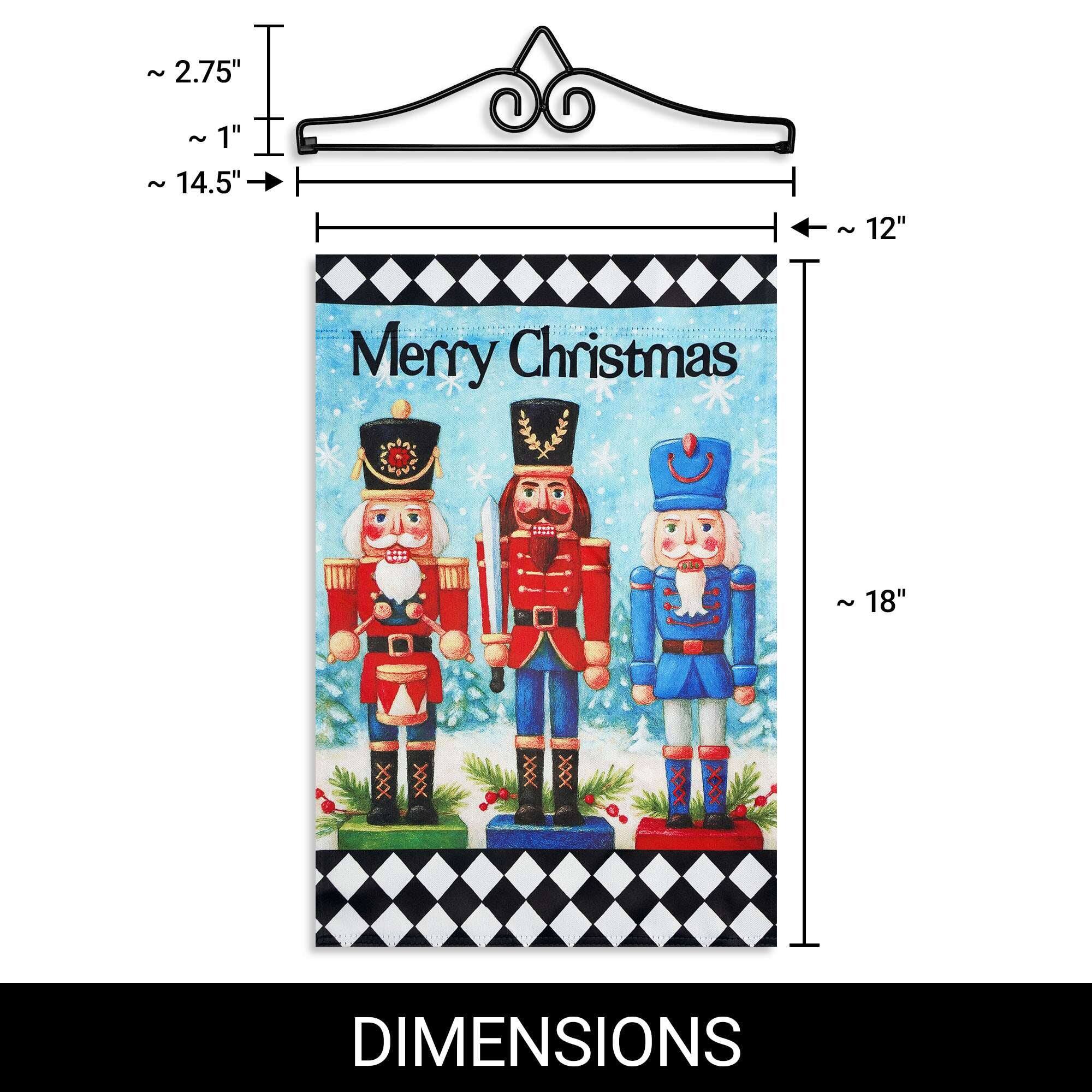 ~2.75"  
~1"  
~14.5"  
12"  
Merry Christmas  
~18"  
DIMENSIONS