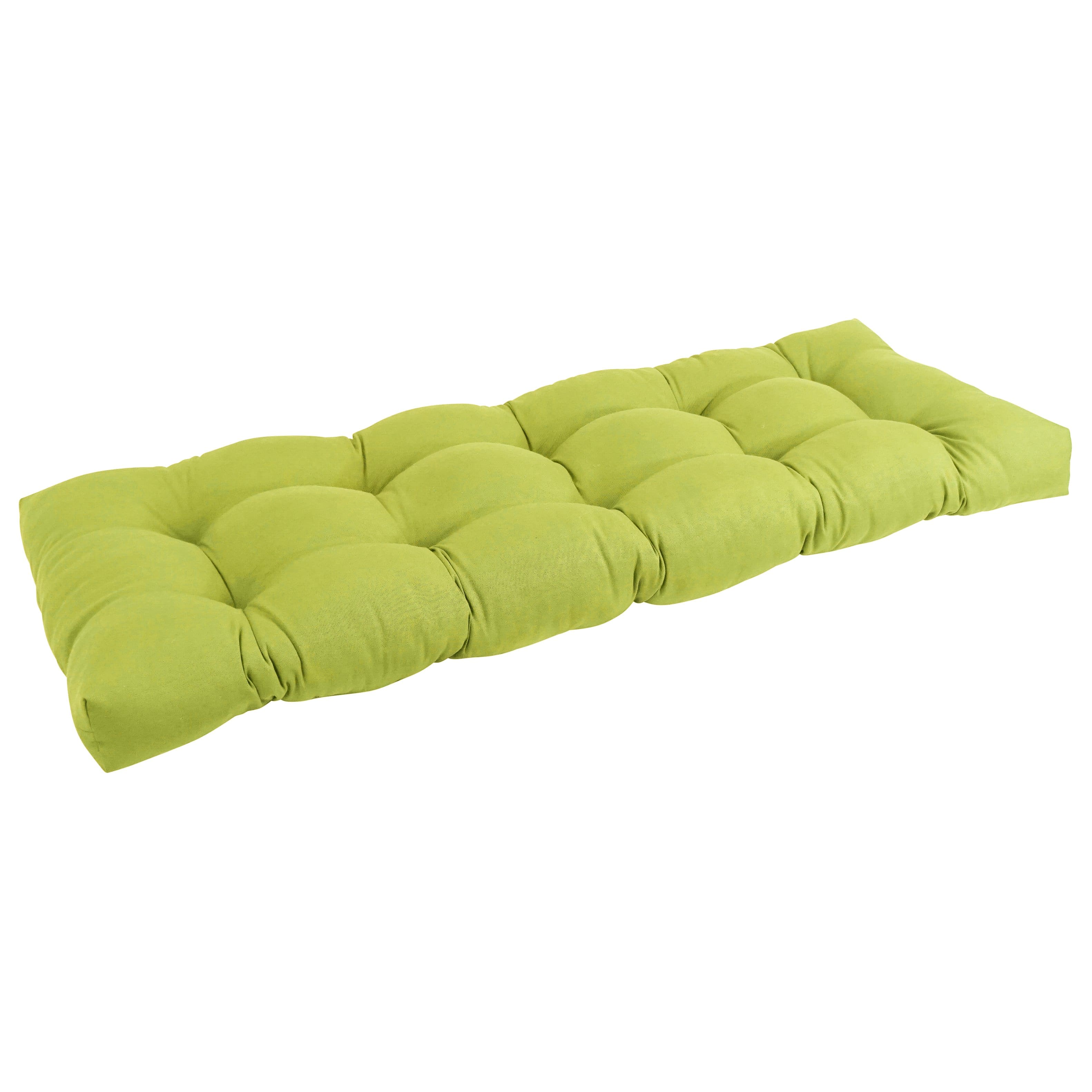 Blazing Needles - 51-inch by 19-inch Tufted Solid Twill Bench Cushion - Green price history on PriceWatchPro