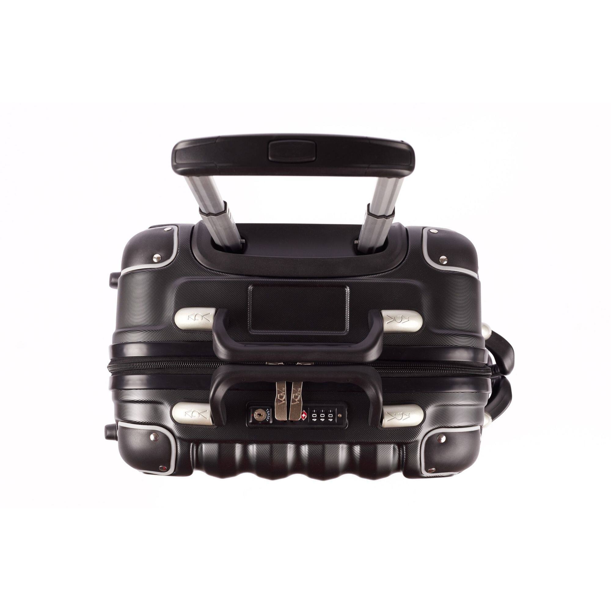 Angle. Vingarde Valise - Piccolo 01 - 5 Bottle Wine Travel Case - Black.