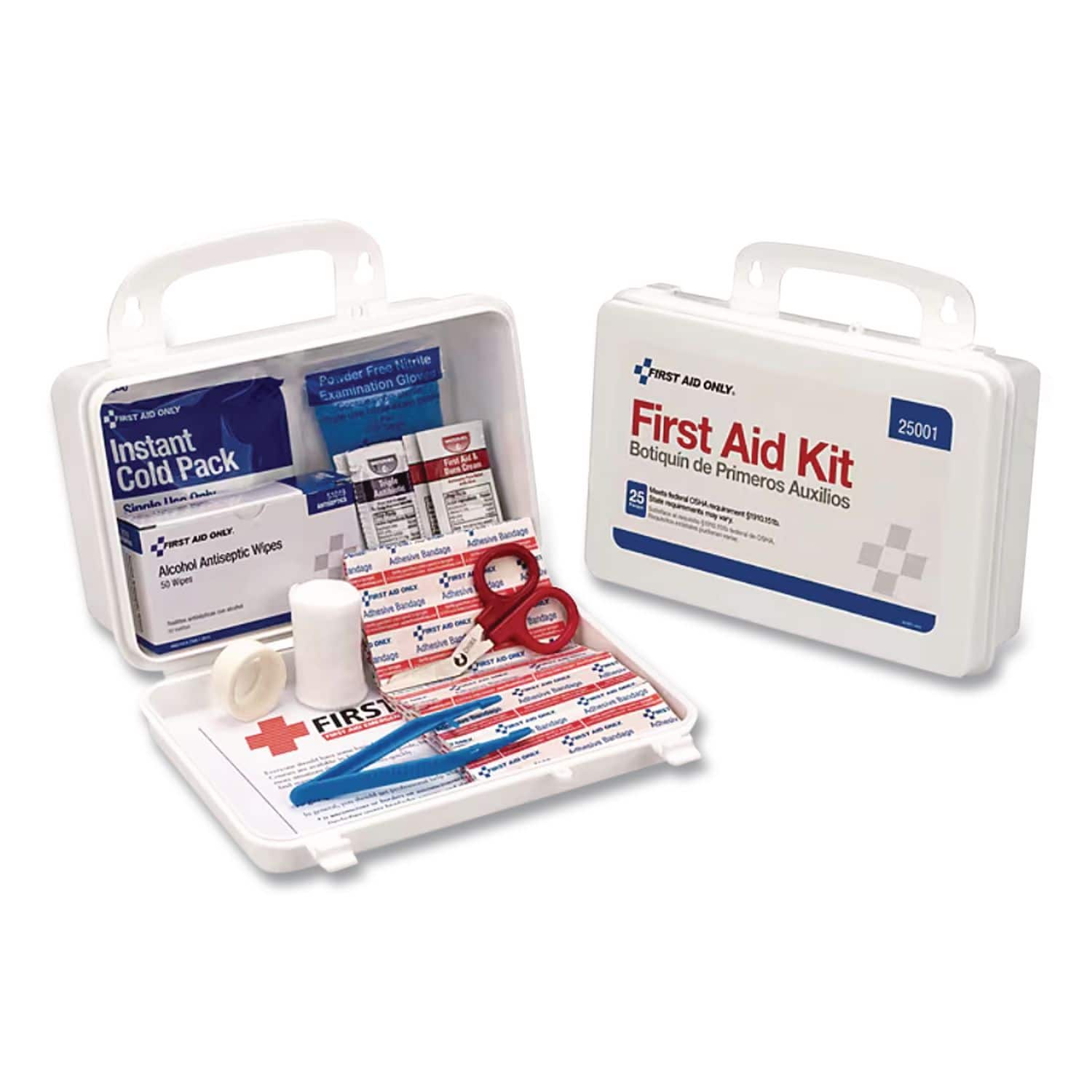 ACME - First Aid Kit For Up To 25 People, 125 Pieces, Metal Case - White
