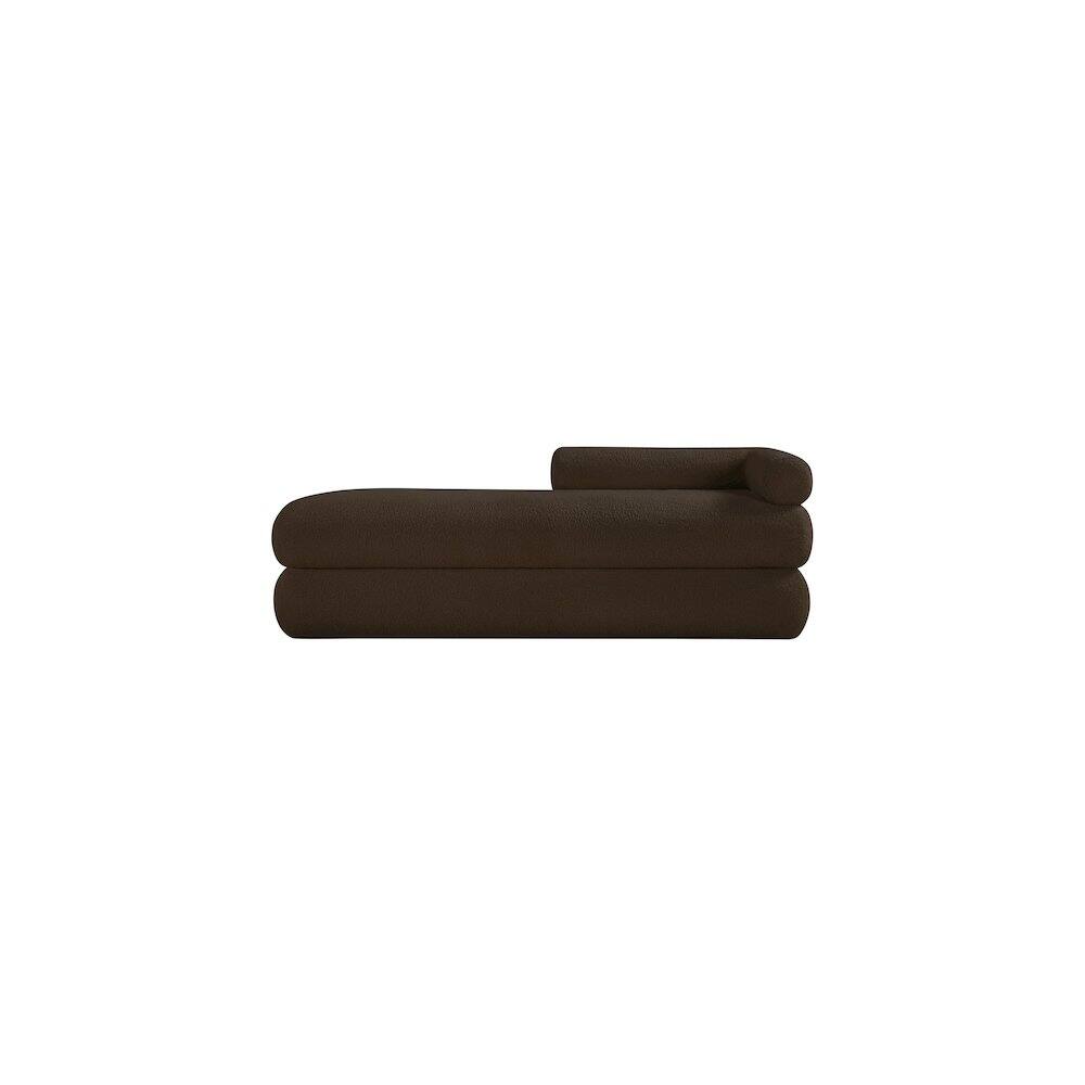Alt View 2. Meridian Furniture - Kennedy Brown Faux Shearling Teddy Fabric Bench - Brown.