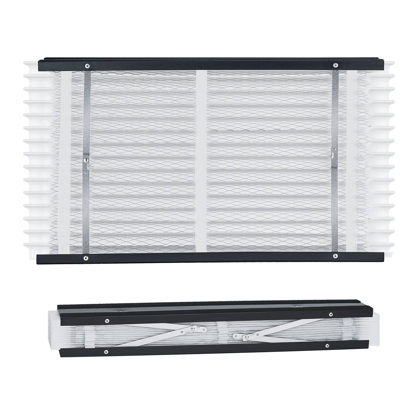 Front. VEVOR - 16 x 28 x 4 Furnace Filter, MERV 11 HVAC Ac Filters,12-Month Electrostatic Pleated Air Conditioner Filters - Black and White.