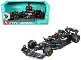 Bburago - Mercedes-AMG F1 W14 E Performance #44 Lewis Hamilton Petronas F1 World Championship 2023 Driver Figure 1:24 Diecast - Gray