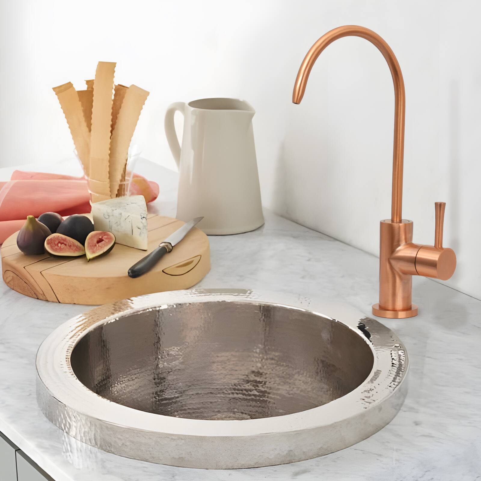 Alt View 3. Akicon - Akicon Solid Brass One-Handle Kitchen Drinking Water Filter Faucet in Copper - Copper.