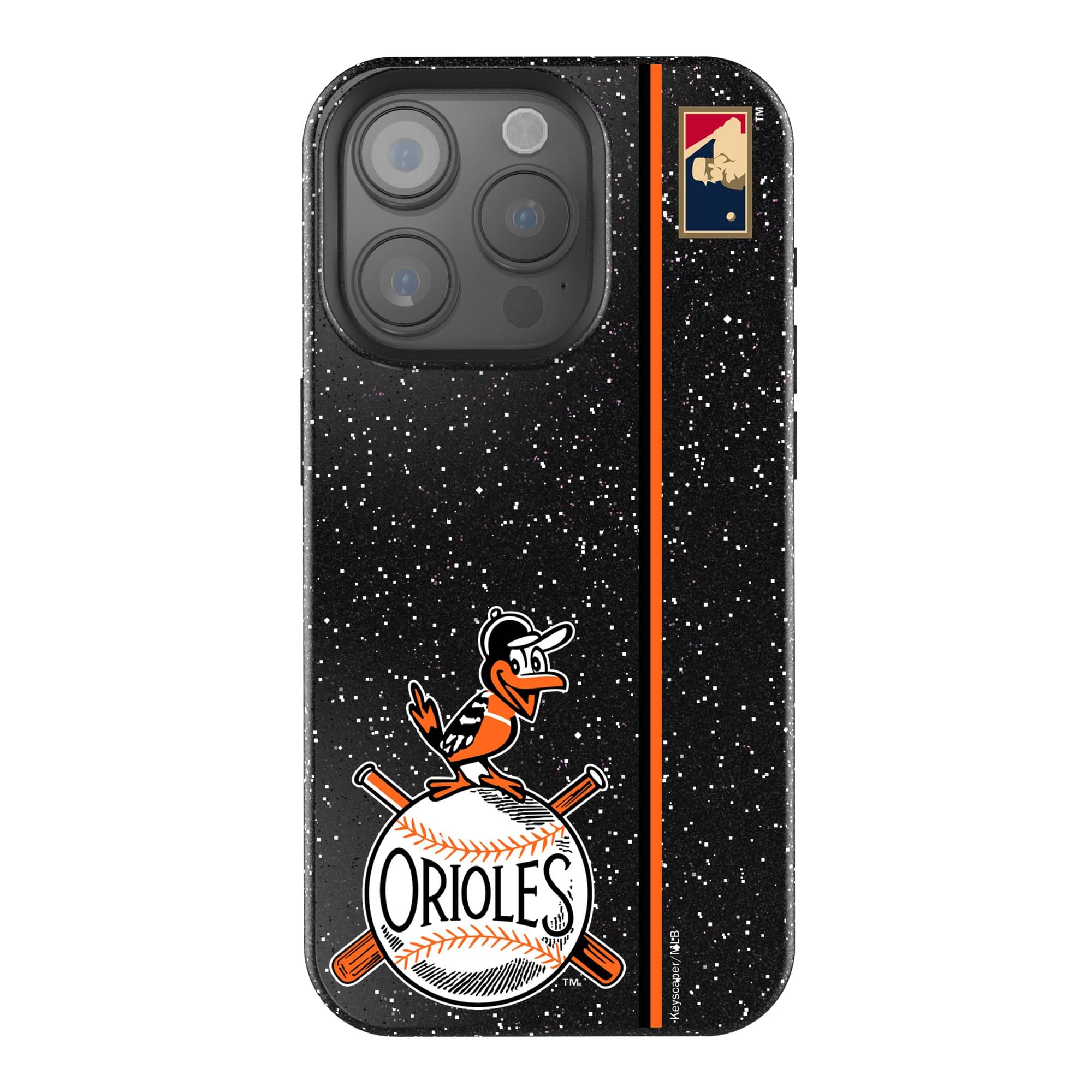 Keyscaper - MLB - Baltimore Orioles iPhone Bling Case - 16 Pro Max - Black
