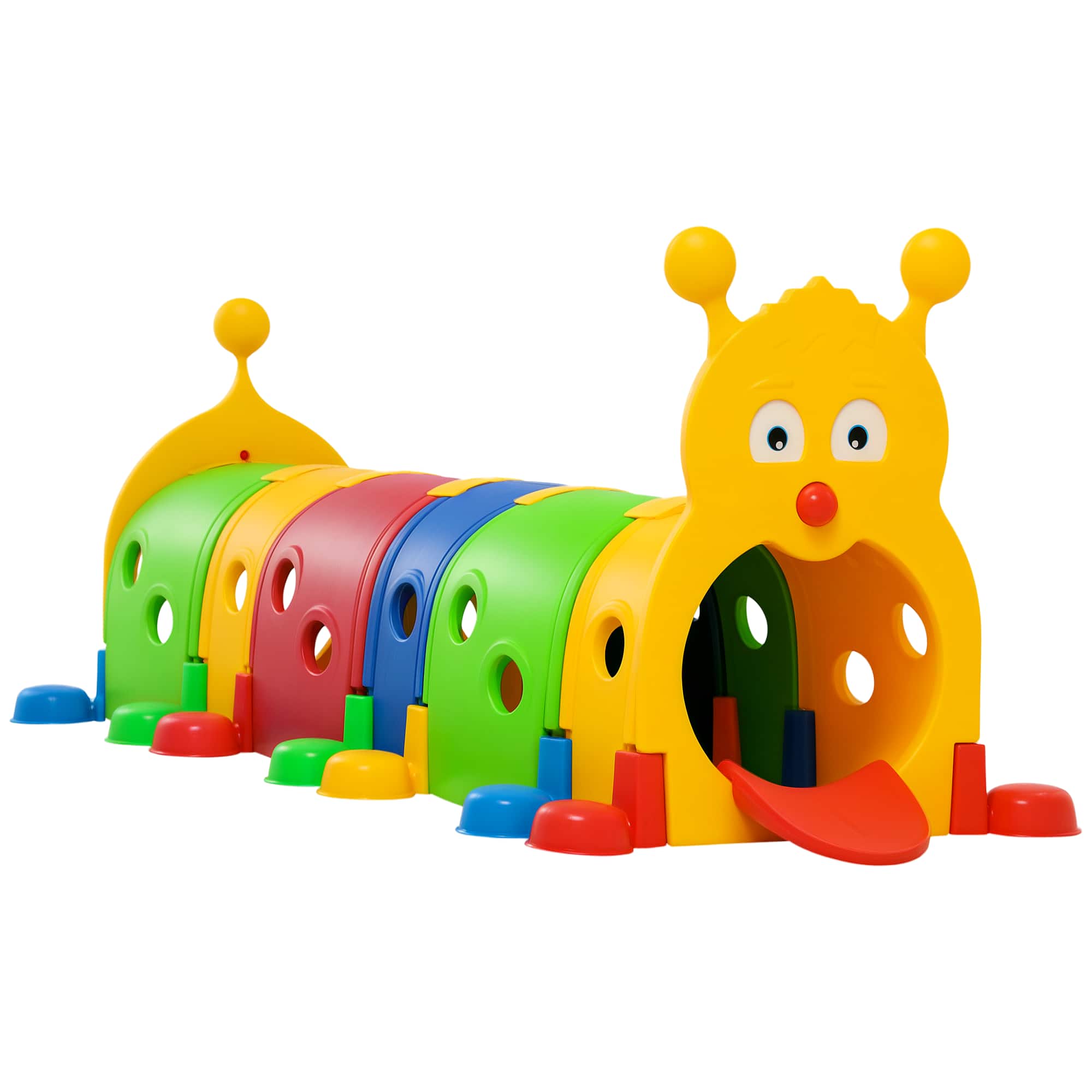 Qaba - Caterpillar Tunnel, Toddler Tunnel for Crawl and Climb, Kids' Play Structure Indoor Outdoor, 6 Sections price history on PriceWatchPro