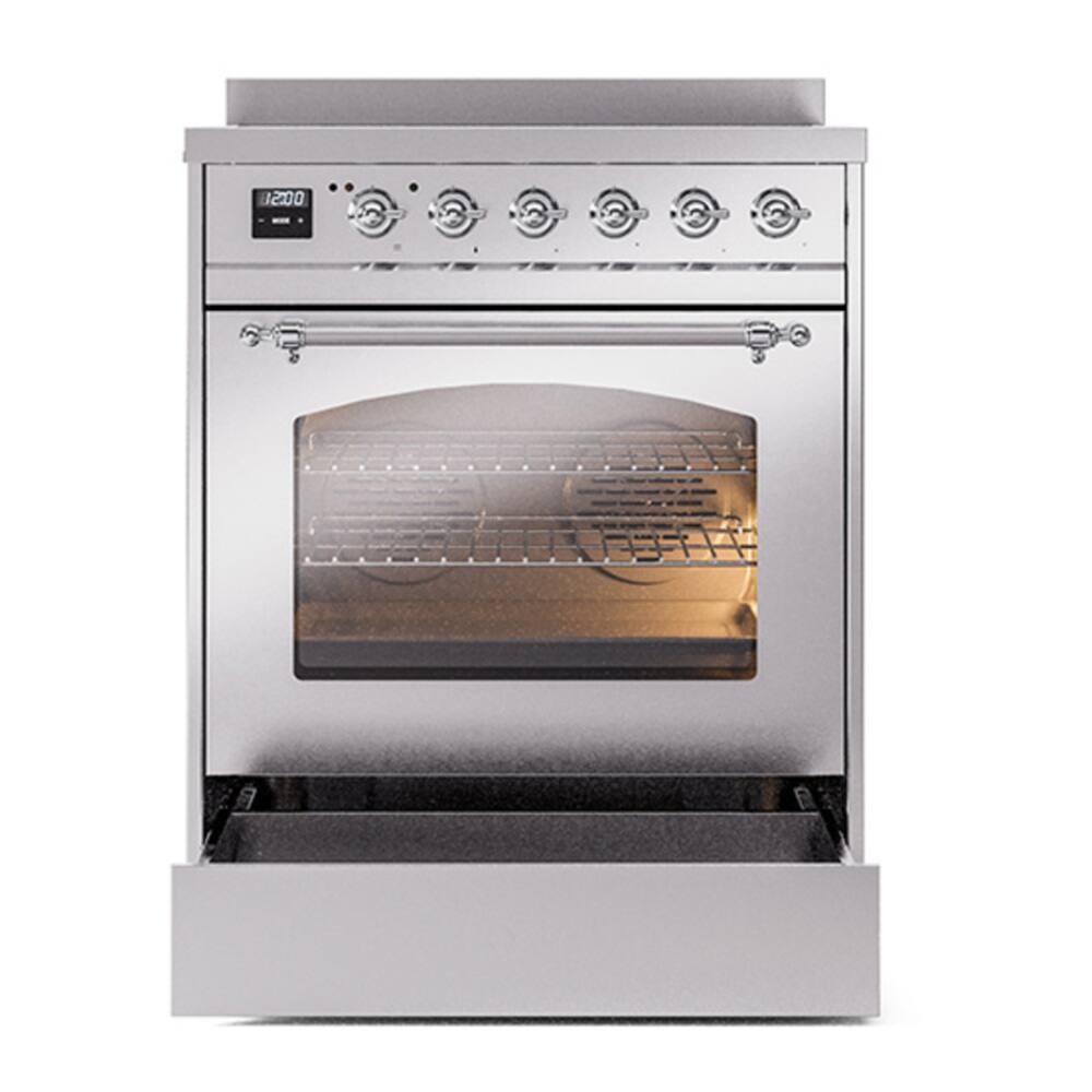 Alt View 6. ILVE - ILVE Nostalgie II 40 inch Induction Range with 6 Induction Elements (White) - White.