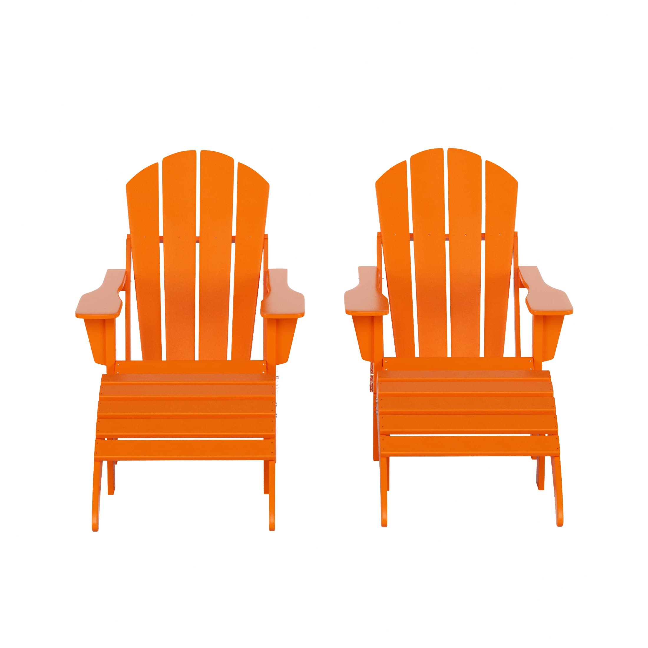 WestinTrends - Malibu 4-Piece set classic Adirondack chairs with ottoman (2 seater) - Orange price history on PriceWatchPro