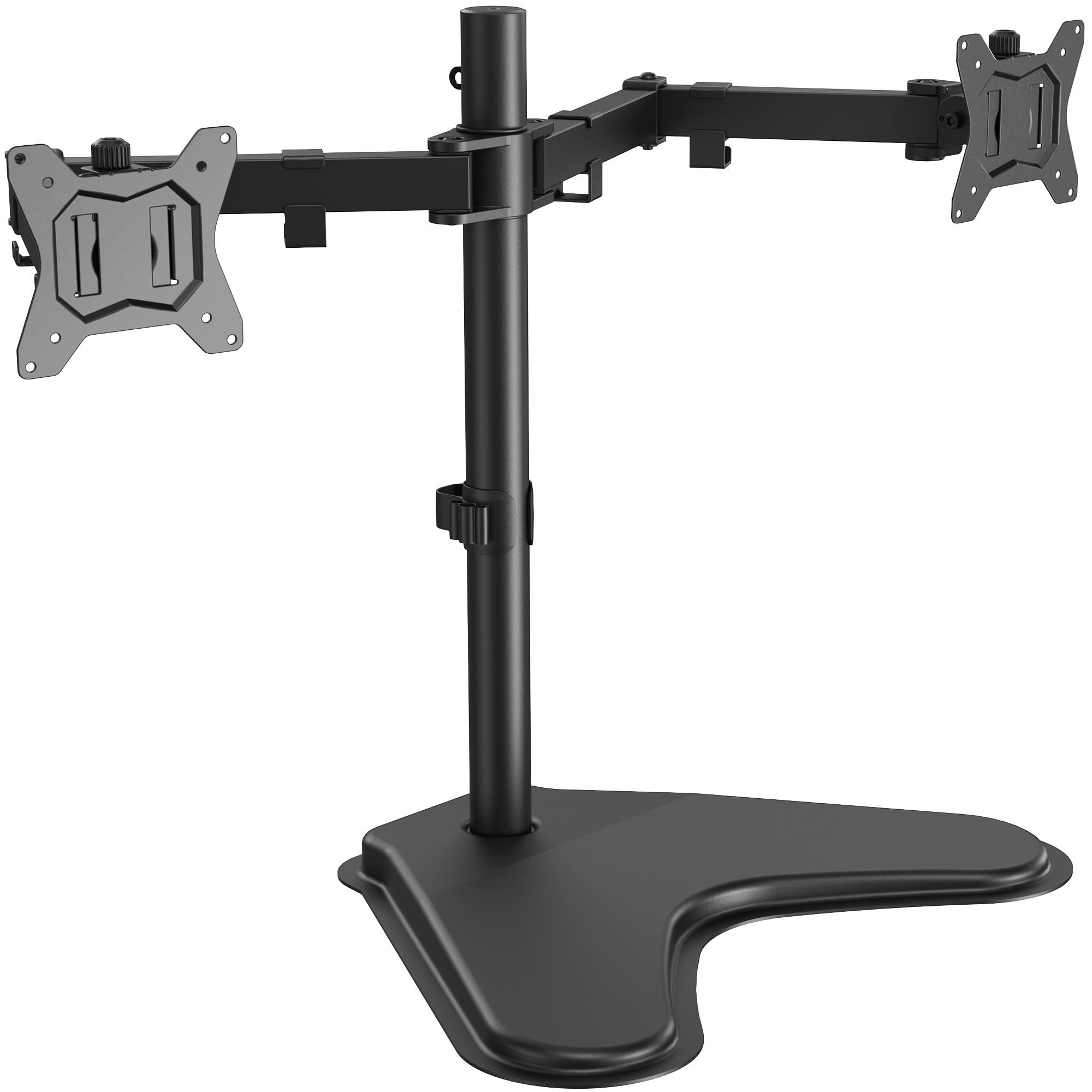 ThinkLink Electronic - Freestanding Dual Monitor Stand Screens Heavy Duty Mount Max 17. Per Arm Height Adjustable Computer Desk Vesa - Default