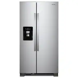 Whirlpool - 36 in. Wide 25 cu. ft. Side-by-Side Refrigerator - Fingerprint-Resistant Stainless Finish