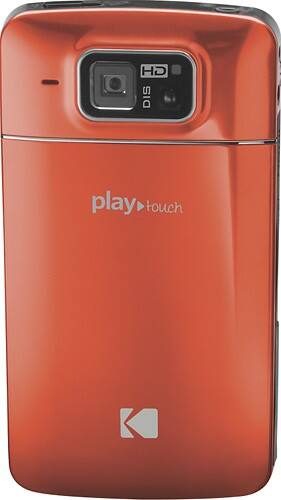 Front Standard. Kodak - PlayTouch 1080p HD Camcorder with 3" Color LCD Touch-Screen Monitor - Orange.