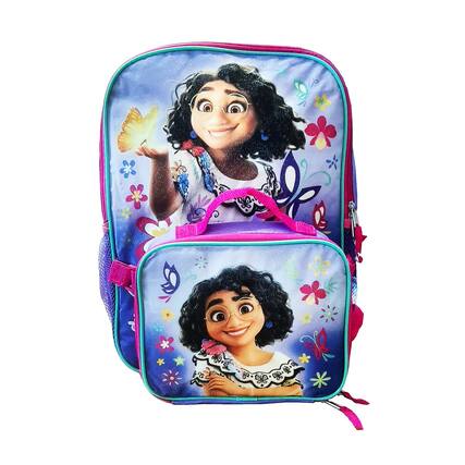 Front. Disney - Disney Encanto Mirabel 16 Inch Kids Backpack with Lunch Kit - Blue.