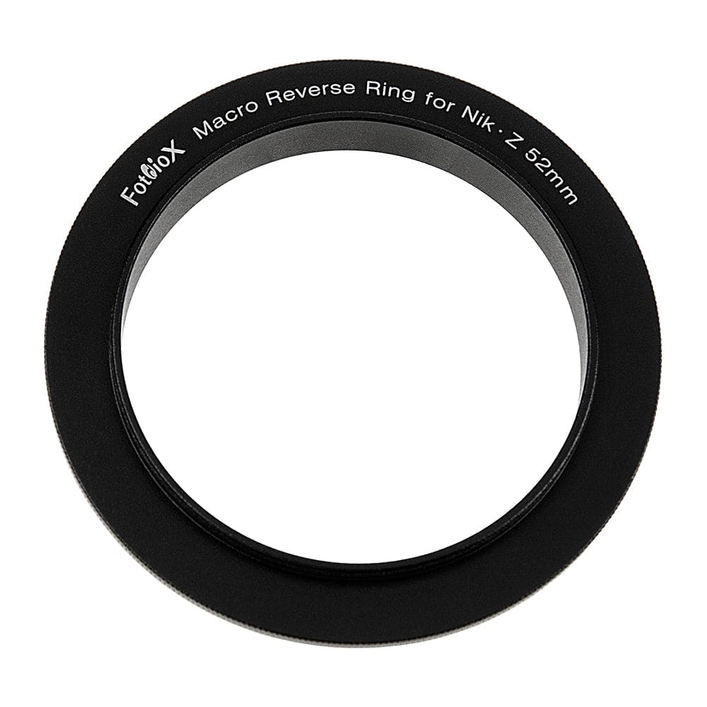 Fotodiox - 52mm Macro Reverse Ring for Nikon Z-Mount Cameras - Reverse Filter Thread to Camera Mount Adapter