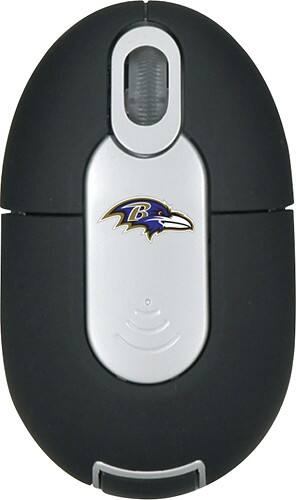 Front Standard. Tribeca - Baltimore Ravens Mini Wireless Optical Mouse - Silver/Black.