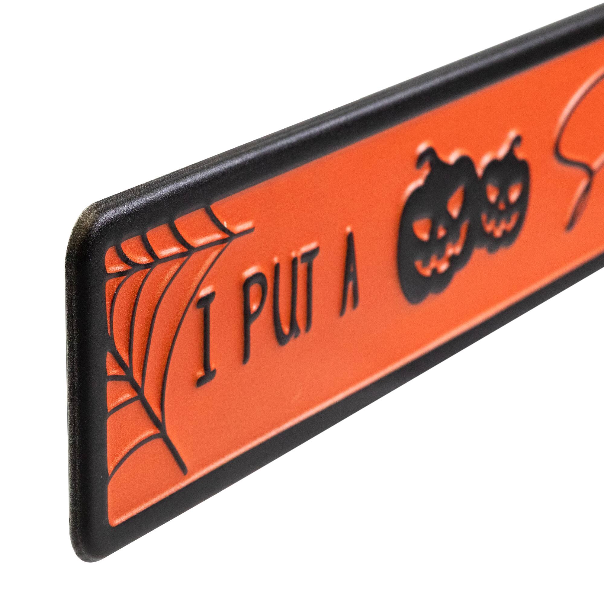 Alt View 4. Northlight - "I Put a Spell on You" Metal Halloween Wall Sign - 20" - Orange.