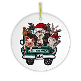 OrnamentallyYou - Farm Animal Christmas Ornament - Multi-colored