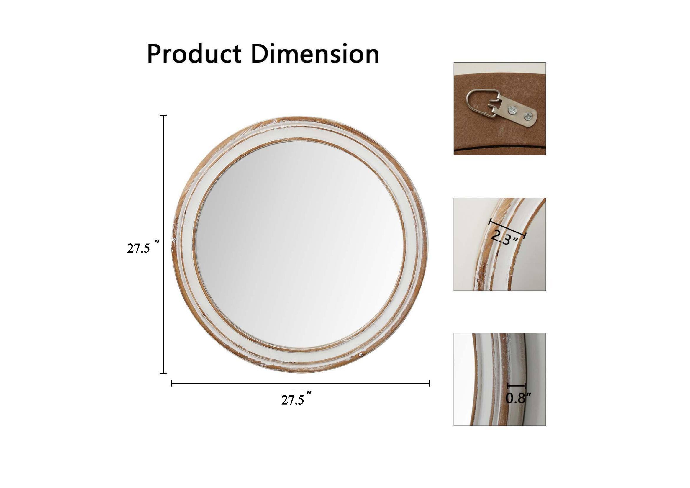 Product Dimension

- Diameter: 27.5"
- Height: 2.3"
- Thickness: 0.8"