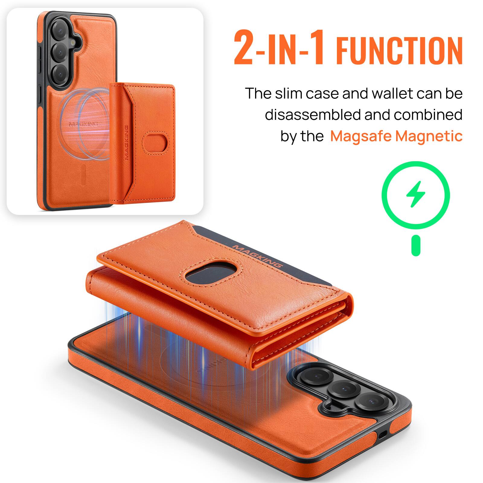 MACKING  
2-IN-1 FUNCTION  
The slim case and wallet can be disassembled and combined by the Magsafe Magnetic