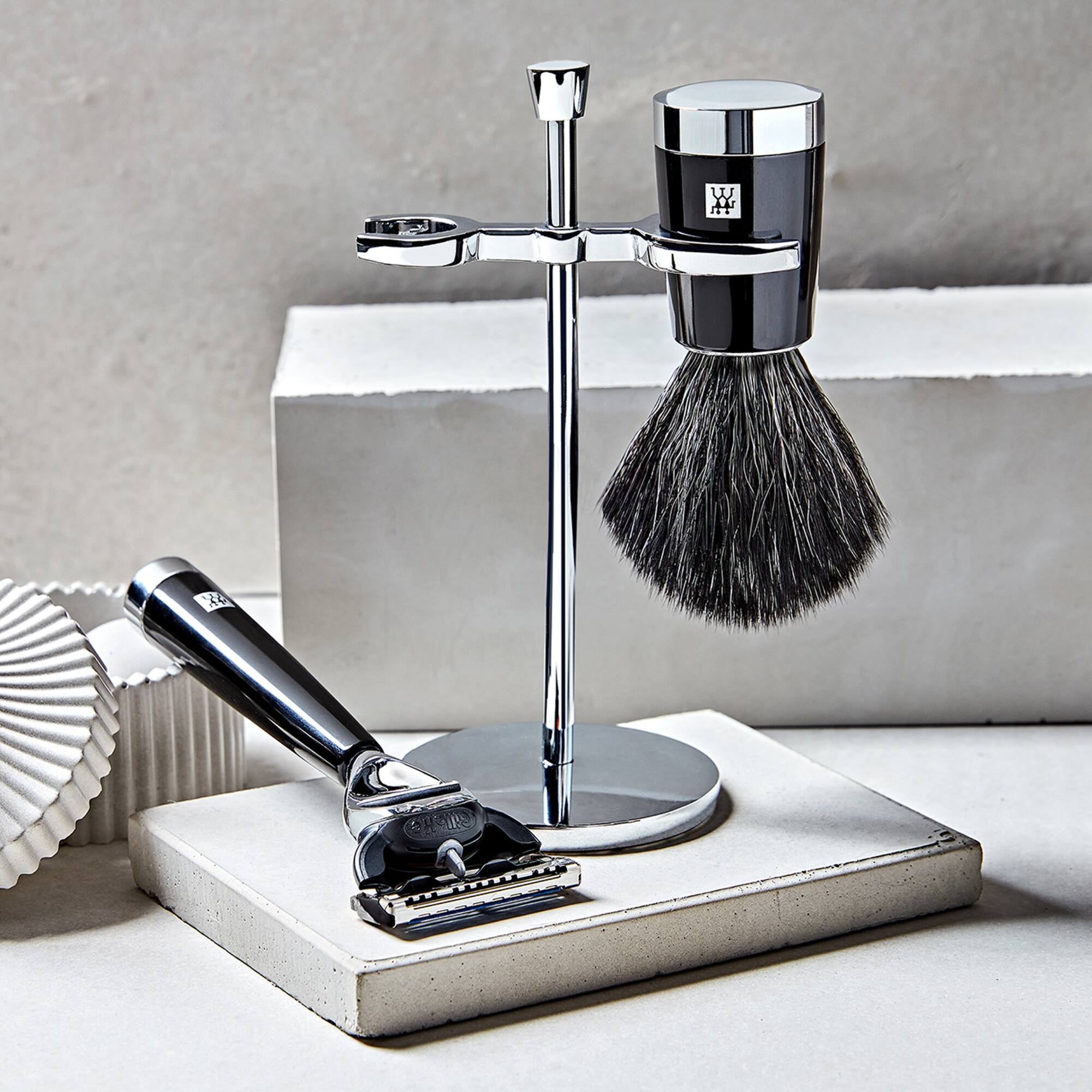 Alt View 7. ZWILLING - ZWILLING Beauty Classic 2-pc Shaving Set with Razor - Black.