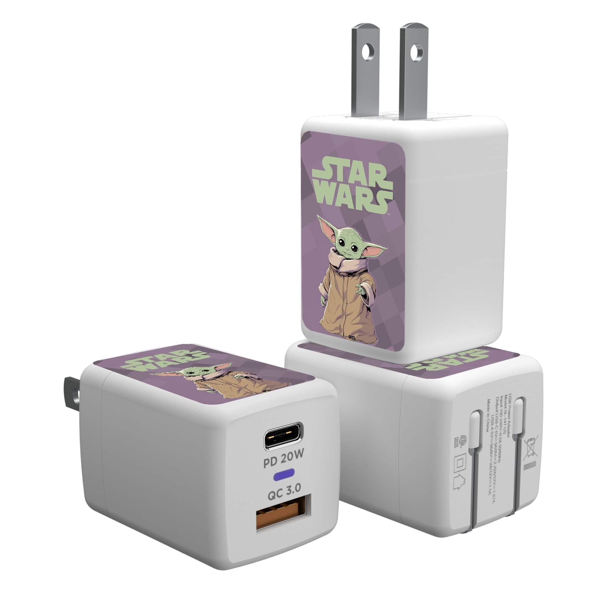 Keyscaper - Star Wars: The Mandalorian Color Block USB A/C Charger - Grogu