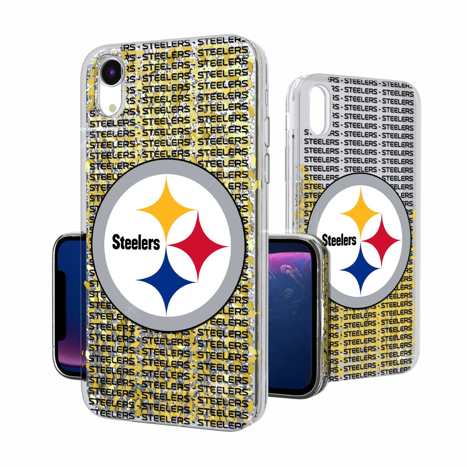 Keyscaper - NFL - Pittsburgh Steelers iPhone Text Backdrop Design Glitter Case - 14 - Multicolor price history on PriceWatchPro