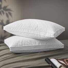 Peace Nest - Goose Feather Down Gusseted Bed Pillows Set of 2, Classic, Queen - gusset